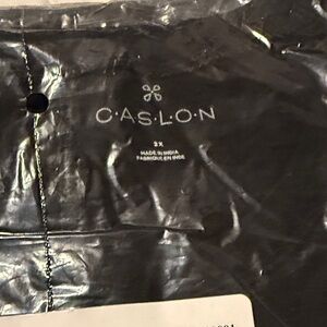 Nordstrom Caslon Charcoal Casual Long Sleeve Top